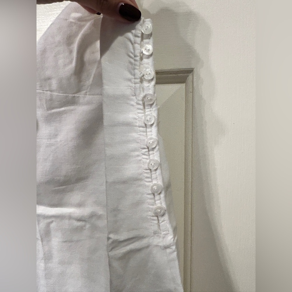 NWT Eyelet midi dress in linen-cotton blend Size Small - Picture 10 of 16